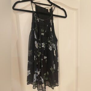 Joie Floral Tank Top, Silk and Polyester, size L